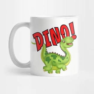 Cute Happy Dinosaur Green Dino Mug